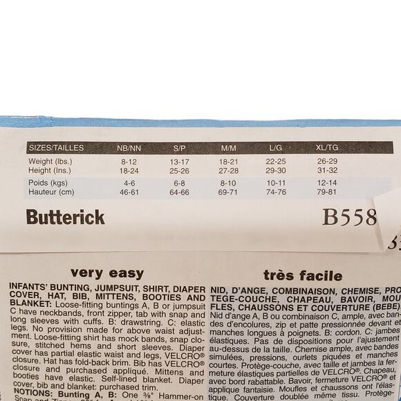 Vintage Butterick Sewing Pattern Baby Jumpsuit Diaper Covers Blanket UNCUT B5583 - Picture 4 of 7